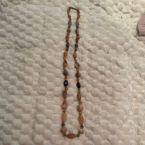 Studio Barse Orange and Brown Beaded Necklace